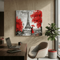 Cuadro en Lienzo - Romance en París - Imagen 6