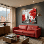 Cuadro en Lienzo - Romance en París