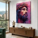 Cuadro en Lienzo - Rostro de Jesús Moderno