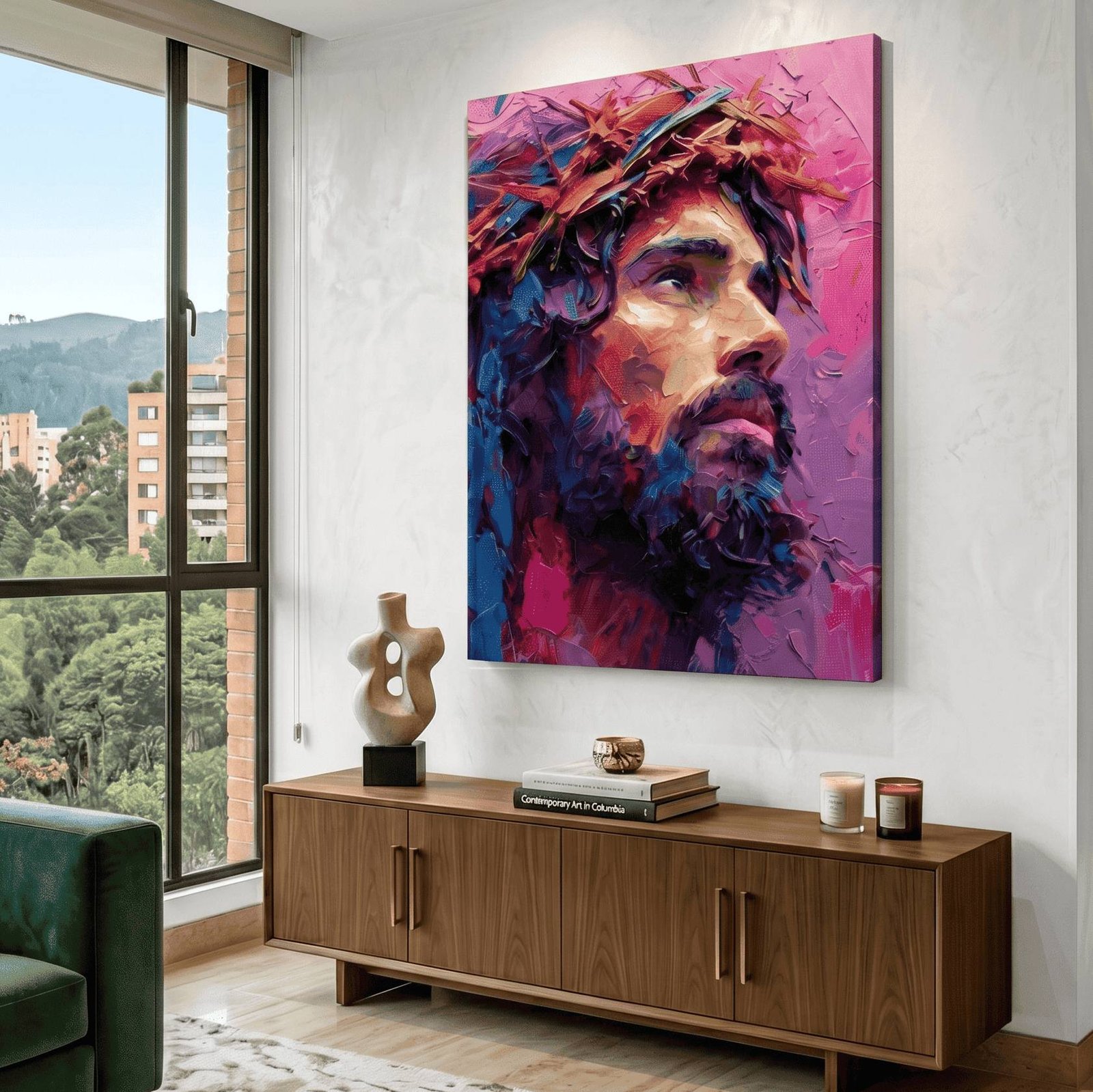 Cuadro en Lienzo – Rostro de Jesús Moderno